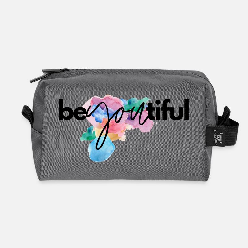 be you tiful - Recycelte Kulturtasche - Anthrazit