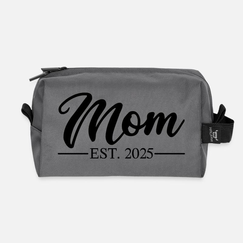Mom EST 2025 - Recycelte Kulturtasche - Anthrazit
