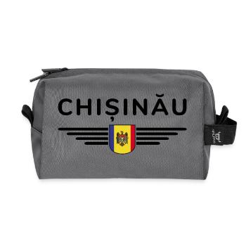 T-shirt Chișinău – L’amour de la capitale - Trousse de toilette en tissu recyclé - anthracite - Devant