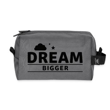 Dream Bigger Citation Inspirante Design - Trousse de toilette en tissu recyclé - anthracite - Devant