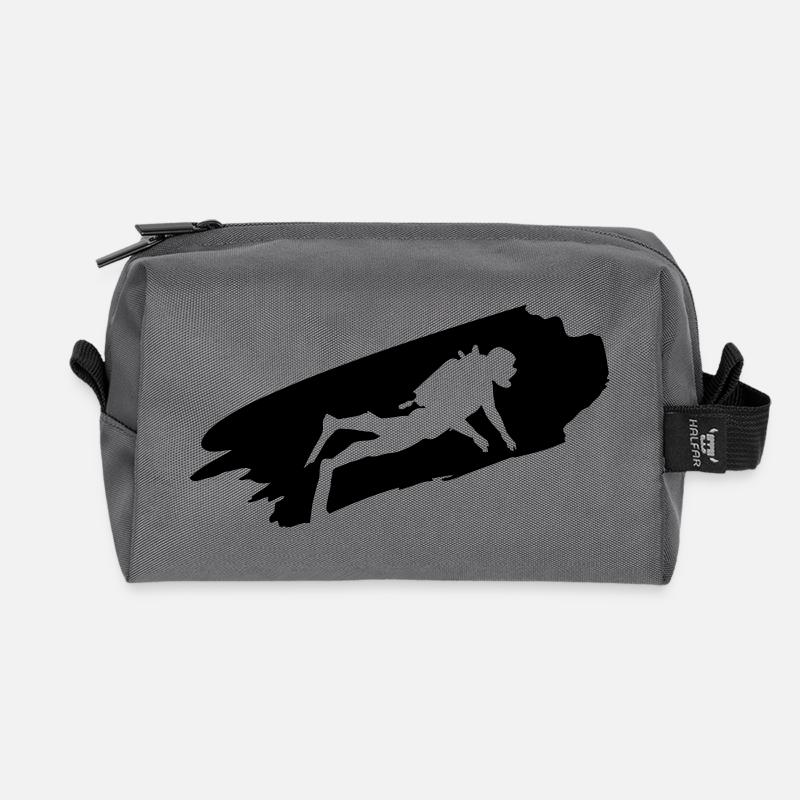 Diver - Diving - Diving Gifts - Recycled Toiletry Zip Bag - anthracite