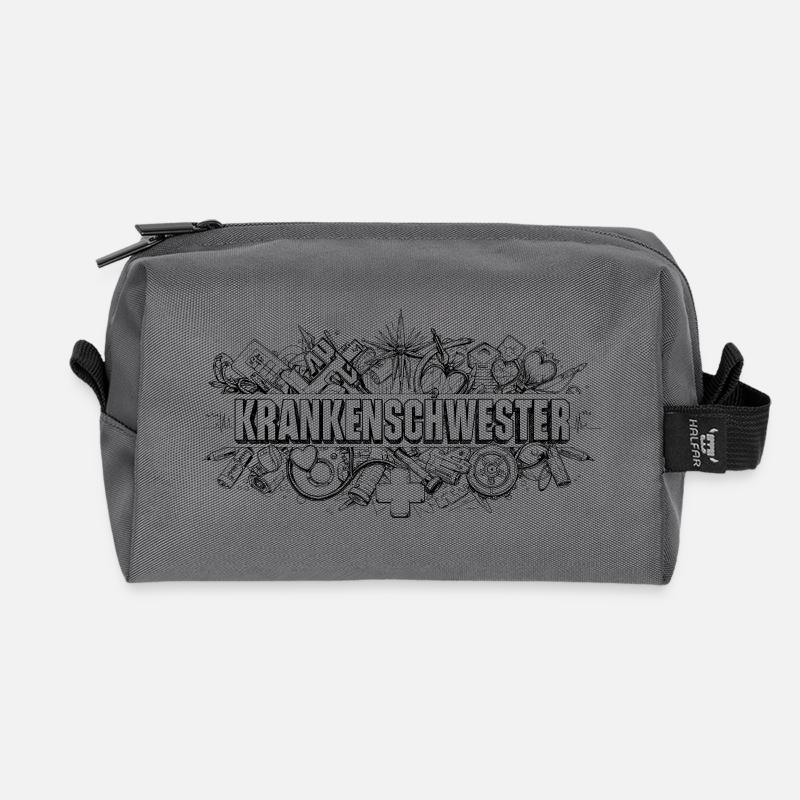 nurse - Recycled Toiletry Zip Bag - anthracite