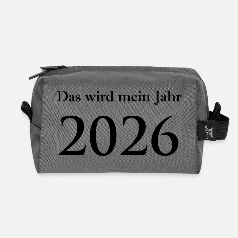 2026 - Recycled Toiletry Zip Bag - anthracite