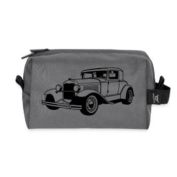 Voiture classique - Trousse de toilette en tissu recyclé - anthracite - Devant