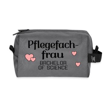 Licence en soins infirmiers - Diplôme en soins infirmiers - Trousse de toilette en tissu recyclé - anthracite - Devant