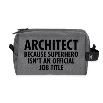 Architect - Superhero - Recycelte Kulturtasche - Anthrazit - Vorne