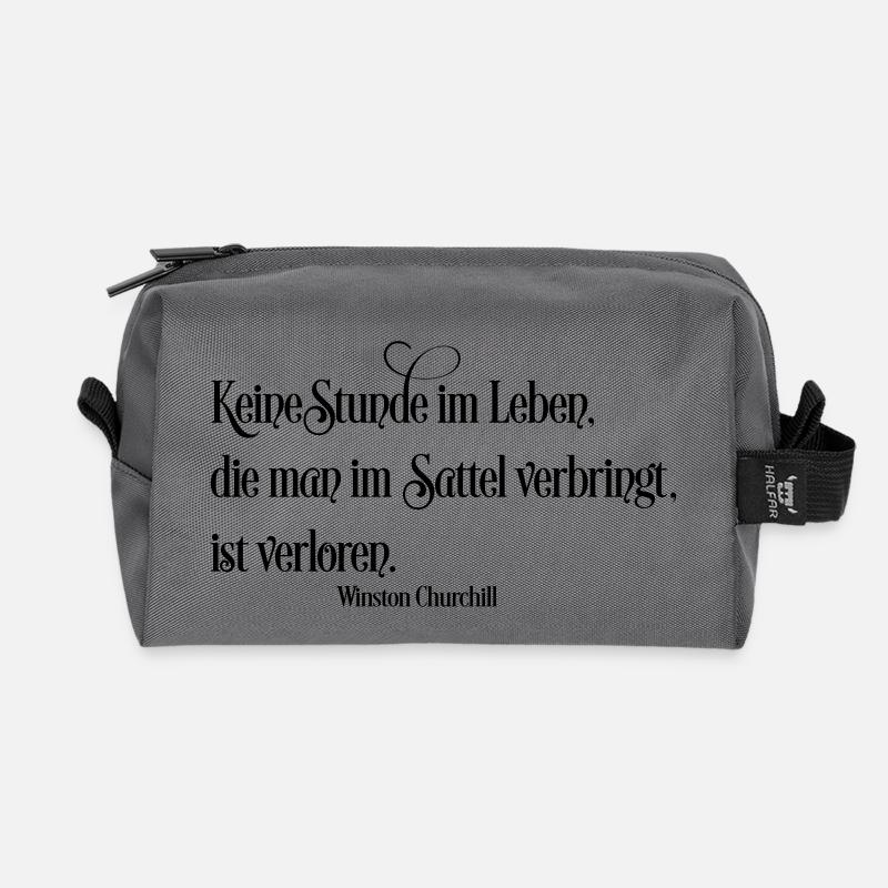 reiten - Recycelte Kulturtasche - Anthrazit