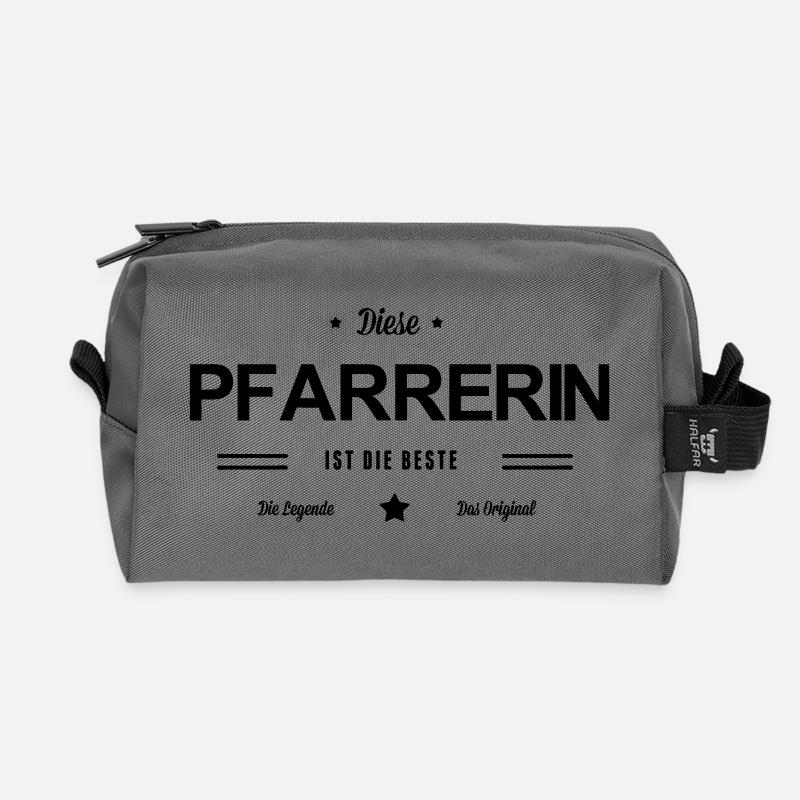 Beste Pfarrerin - Recycelte Kulturtasche - Anthrazit