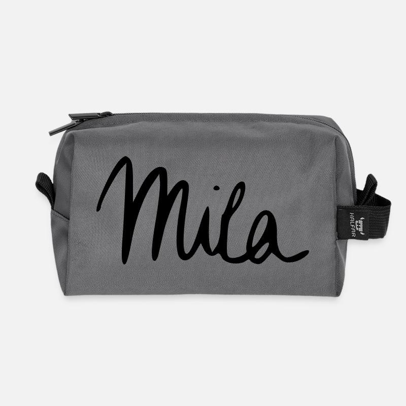 Mila - Recycelte Kulturtasche - Anthrazit