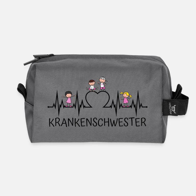 Krankenschwester Kinder Kinderkrankenschwester - Recycelte Kulturtasche - Anthrazit