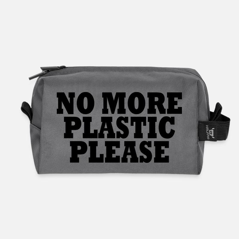 No more plastic - Recycelte Kulturtasche - Anthrazit