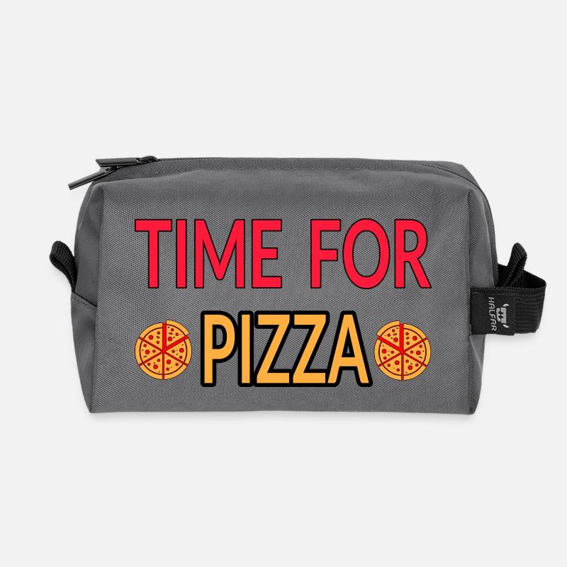 Pizza - Recycelte Kulturtasche - Anthrazit