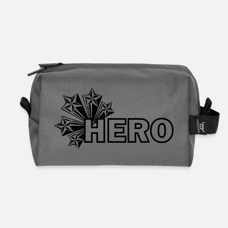 Mein Held Stern - Recycelte Kulturtasche - Anthrazit
