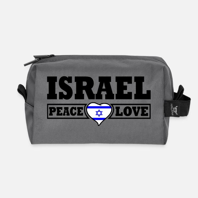Israel - Recycled Toiletry Zip Bag - anthracite