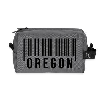 Oregon Strichcode - Recycelte Kulturtasche - Anthrazit - Vorne