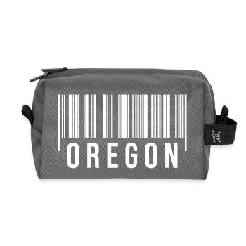Oregon Strichcode - Recycelte Kulturtasche - Anthrazit - Vorne
