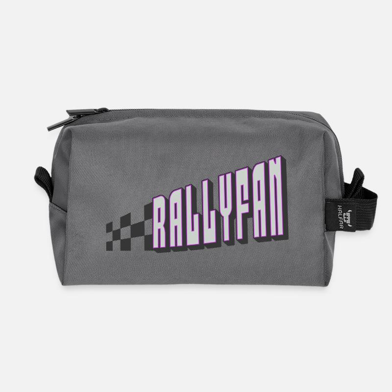 Rallyfan silber violett schwarz - Recycelte Kulturtasche - Anthrazit