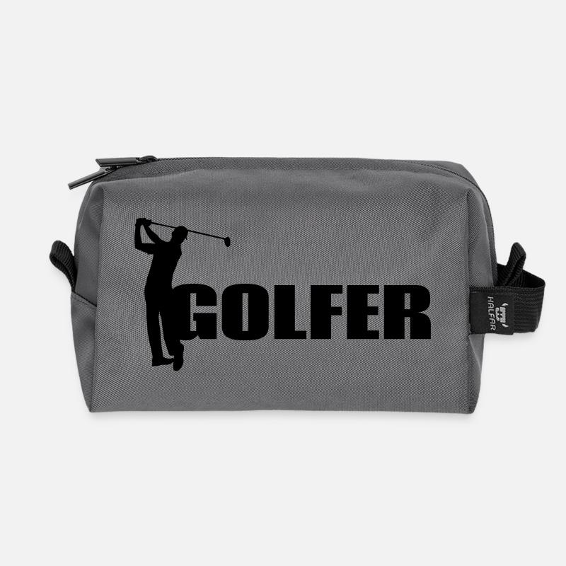 Golfer - Recycelte Kulturtasche - Anthrazit