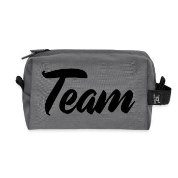 Team - Recycled Toiletry Zip Bag - anthracite - Front