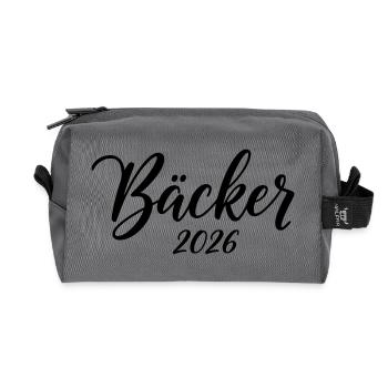 Bäcker 2026 – Handwerksdesign - Recycelte Kulturtasche - Anthrazit - Vorne