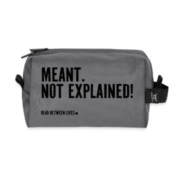 Meant. Not explained! - Recycled Toiletry Zip Bag - anthracite - Front