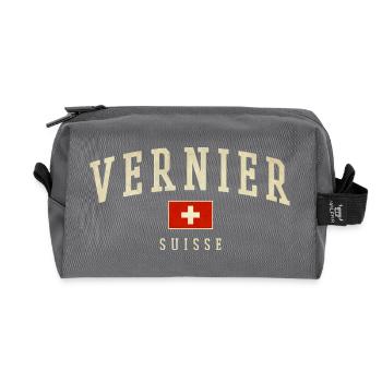 Vernier Suisse Emblem Vintage - Recycelte Kulturtasche - Anthrazit - Vorne