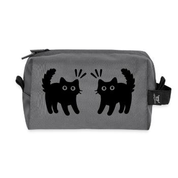Katzen Paar - Recycelte Kulturtasche - Anthrazit - Vorne