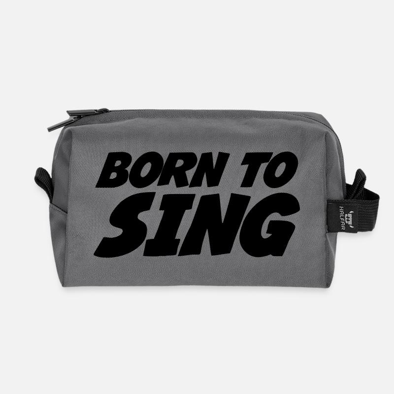 Born to Sing - Recycled Toiletry Zip Bag - anthracite