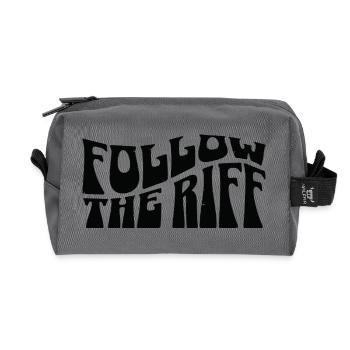 Follow the Riff - Recycled Toiletry Zip Bag - anthracite - Front