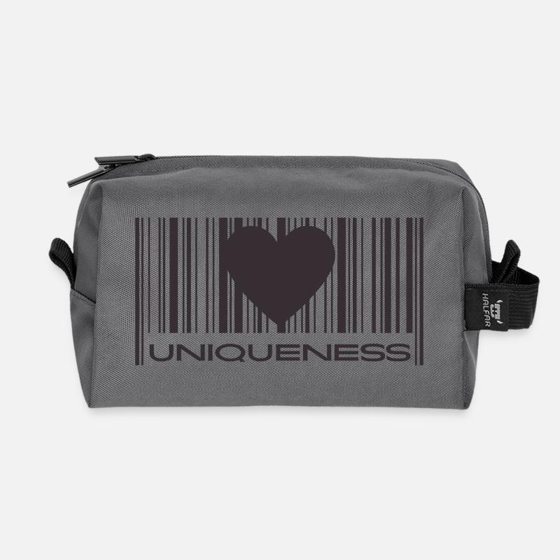 Uniqueness - Recycled Toiletry Zip Bag - anthracite