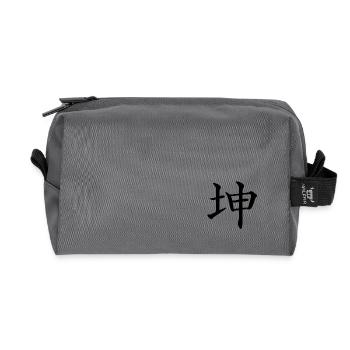 2 Kun - le récepteur (caractère chinois) - Trousse de toilette en tissu recyclé - anthracite - Devant