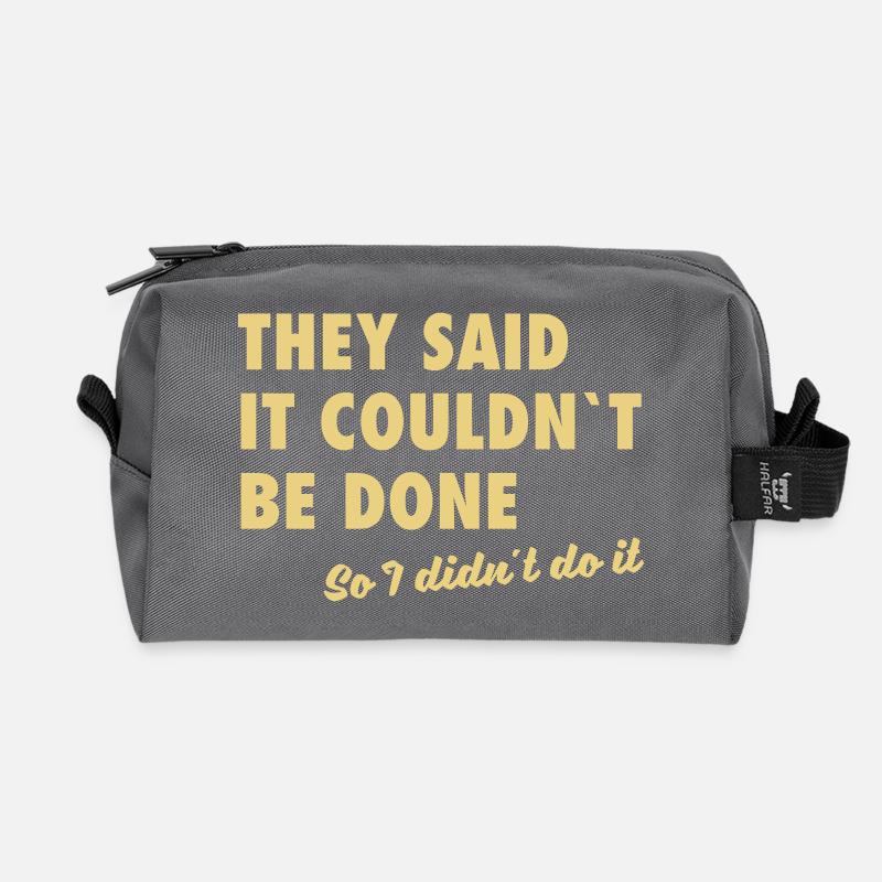 I didn´t do it - Recycelte Kulturtasche - Anthrazit