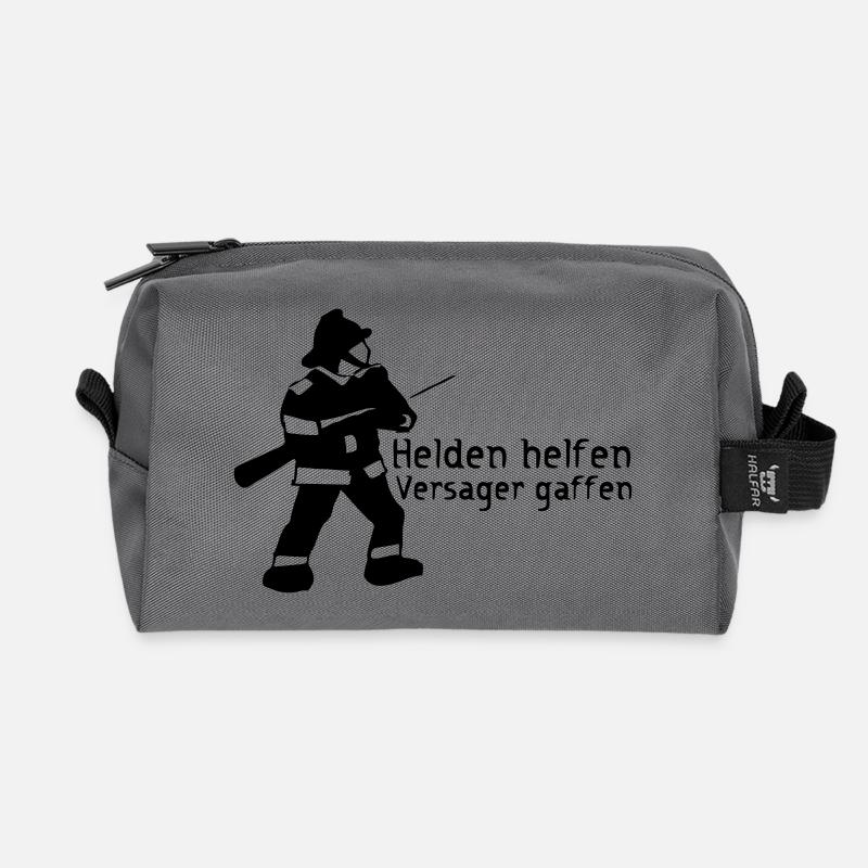 Helden vs Versager Feuerwehr Gaffer Geschenk - Recycelte Kulturtasche - Anthrazit