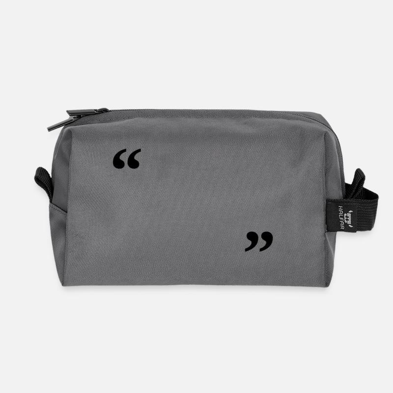 write on it - Recycled Toiletry Zip Bag - anthracite