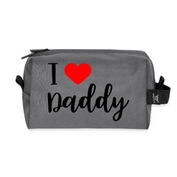 i love daddy - Recycled Toiletry Zip Bag - anthracite - Front