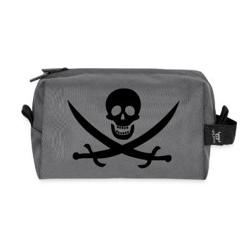 Pirat - Recycelte Kulturtasche - Anthrazit - Vorne