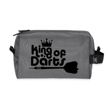 darts - Recycled Toiletry Zip Bag - anthracite - Front