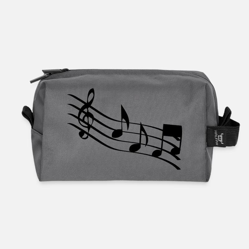 notes de musique - Trousse de toilette en tissu recyclé - anthracite