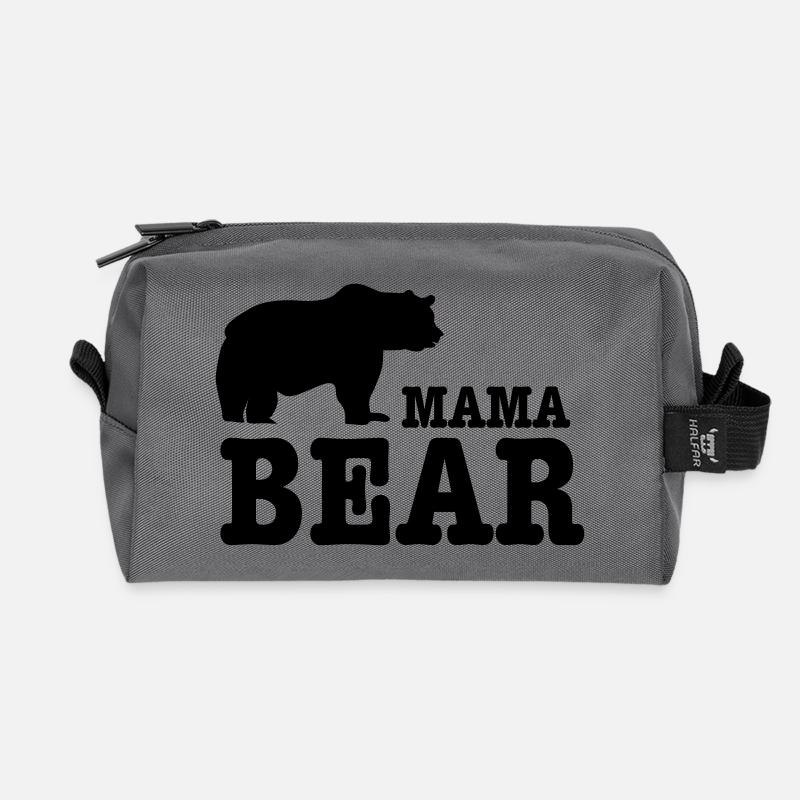 mama bear - Recycelte Kulturtasche - Anthrazit