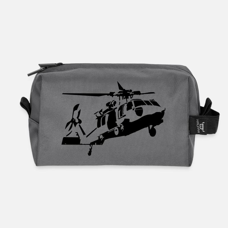 Hubschrauber - Recycelte Kulturtasche - Anthrazit
