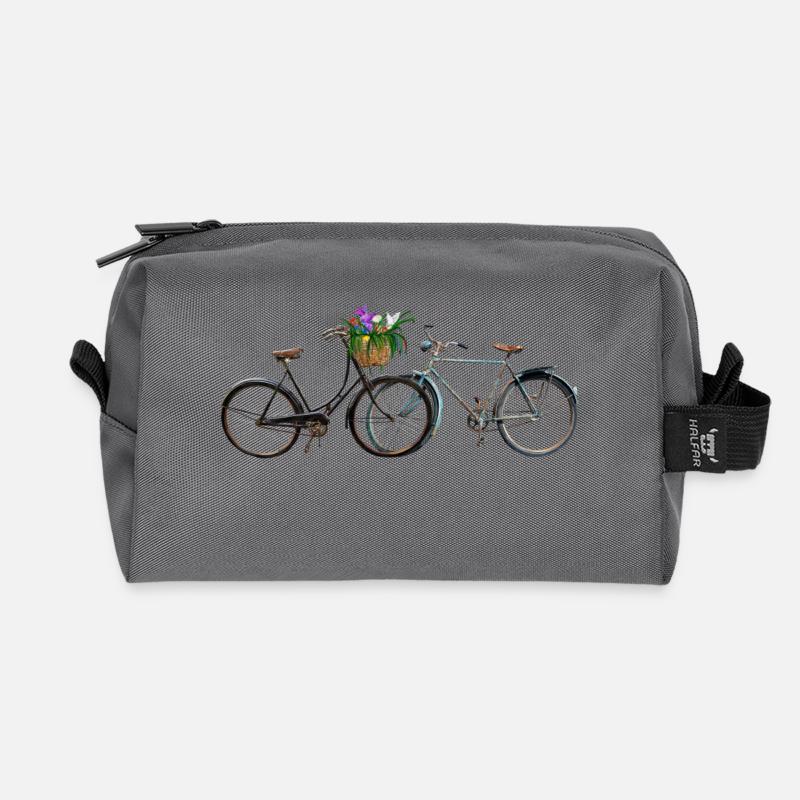 Bicycles - Recycled Toiletry Zip Bag - anthracite