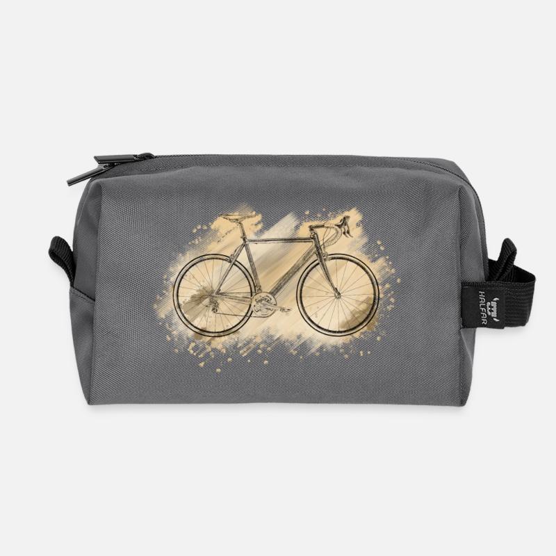 Rennrad - Recycelte Kulturtasche - Anthrazit
