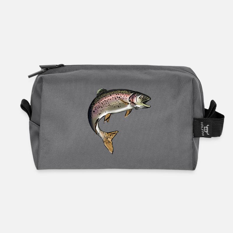 Forelle - Recycelte Kulturtasche - Anthrazit