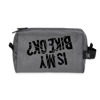 Is my bike ok - upside down? - Trousse de toilette en tissu recyclé - anthracite - Devant