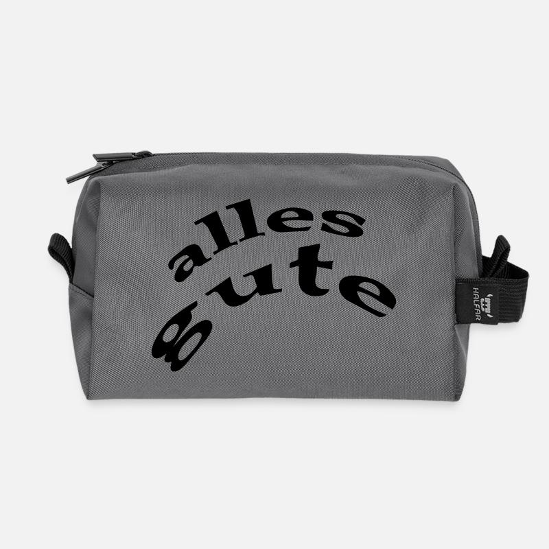 all good - Recycled Toiletry Zip Bag - anthracite