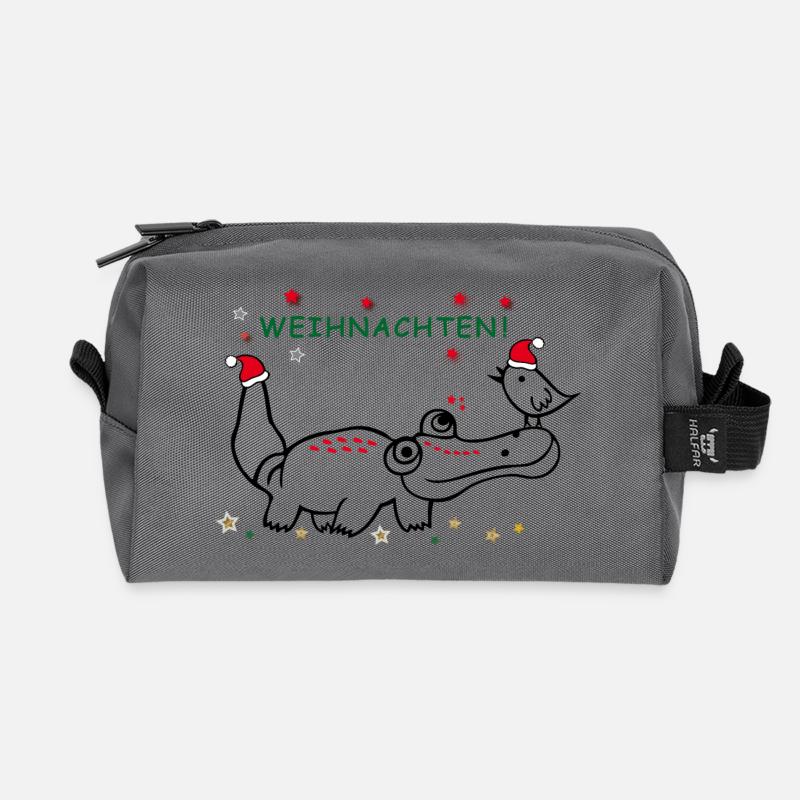 Weihnachten, merry christmas - Recycelte Kulturtasche - Anthrazit