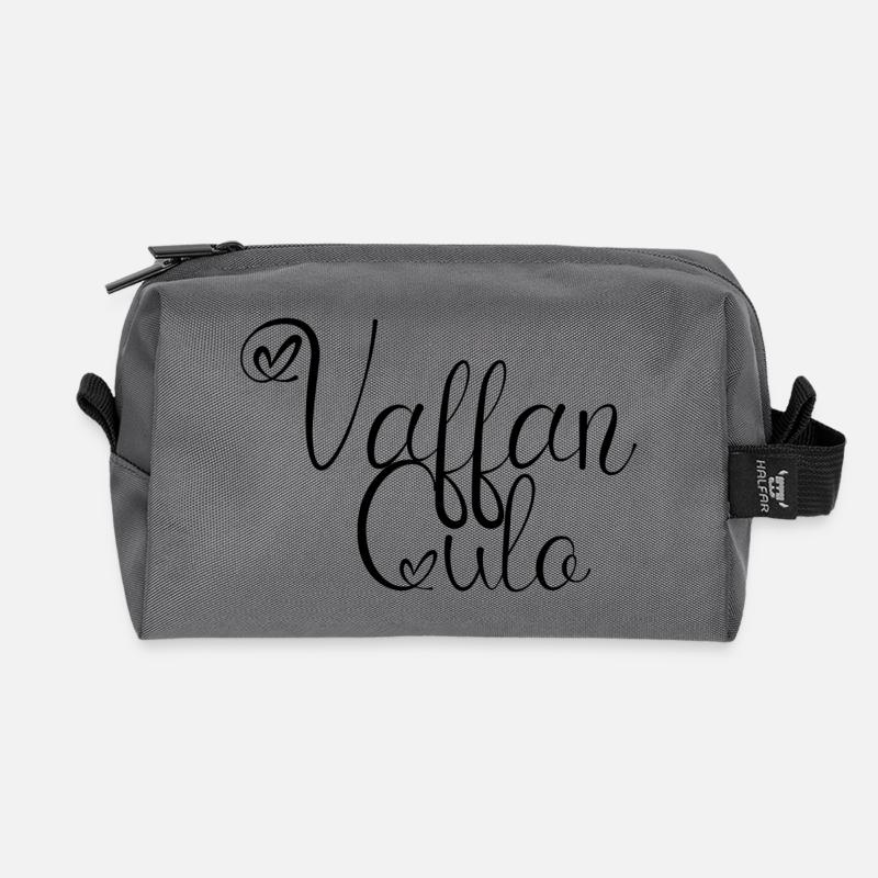 Vaffan Black - Recycled Toiletry Zip Bag - anthracite