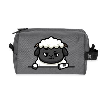 Stylish lamb - Recycled Toiletry Zip Bag - anthracite - Front