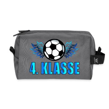 4. Klasse Hobby Fußball - VIERTKLÄSSLER - Recycelte Kulturtasche - Anthrazit - Vorne