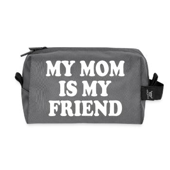 my mom is my friend - Recycelte Kulturtasche - Anthrazit - Vorne